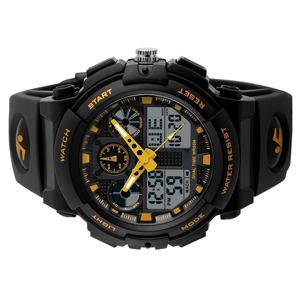   1270 Quartz Digital Electronic Men Watch Fashion Casual Outdoor Sports Male Wristwatch Dual Time Date Week Stopwatch Alarm 5  Waterproof Lumin
