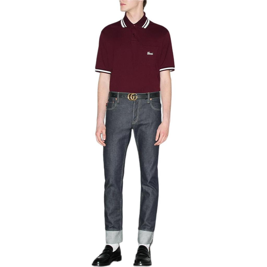 GUCCI Logo-embroidered Piqué Polo Shirt 784422-XJGP6-6318