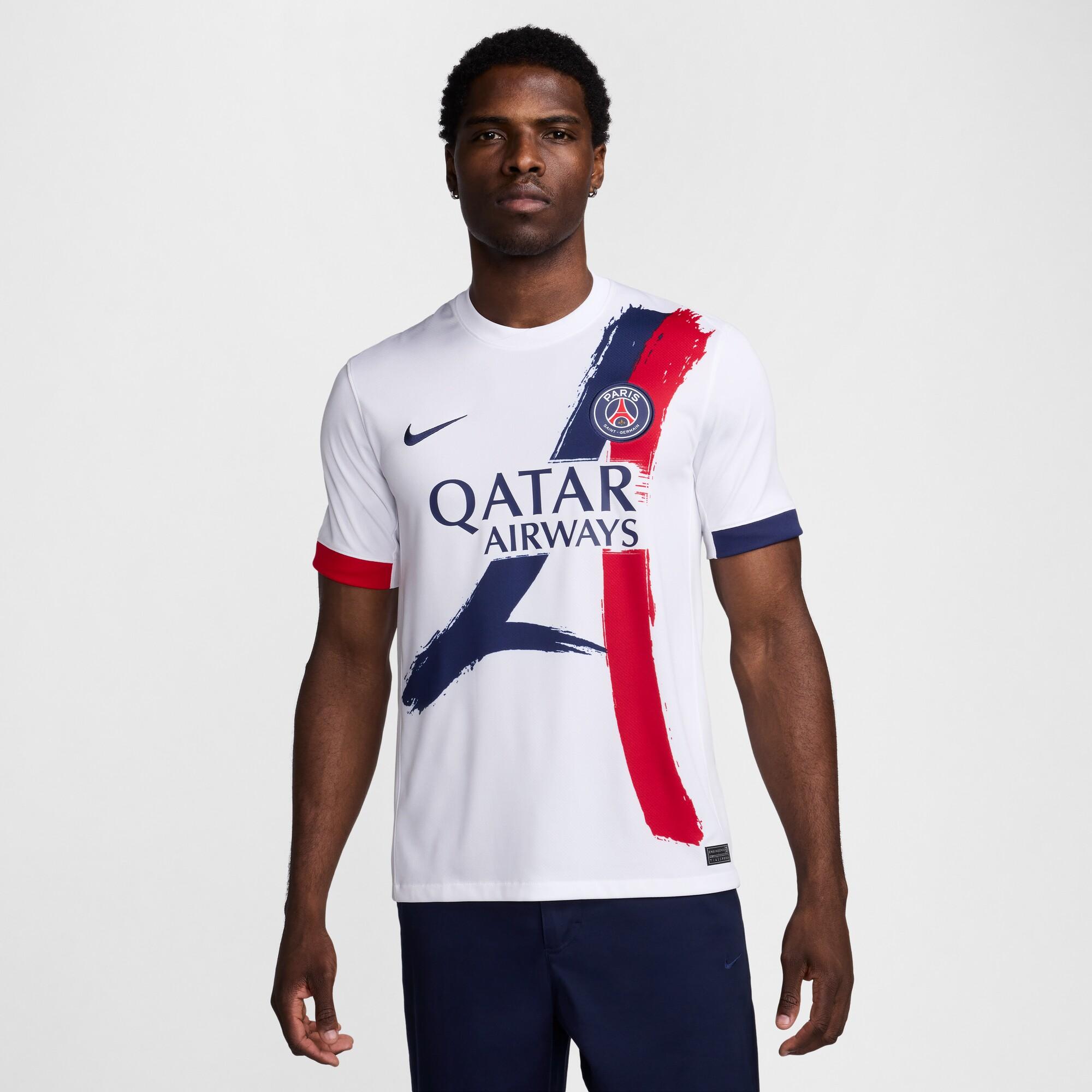 Nike Dri-Fit SS24 ПСЖ M NK DF JSY SS STAD AW Серия Paris Saint-Germain Логотип Бренда Логотип Короткий Рукав Круглый Вырез Футбольная Майка Унисекс Белый L