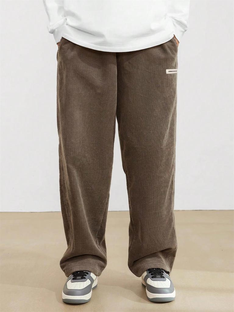 Men's Retro Corduroy Straight-Leg Pants - Spring/Summer Collection