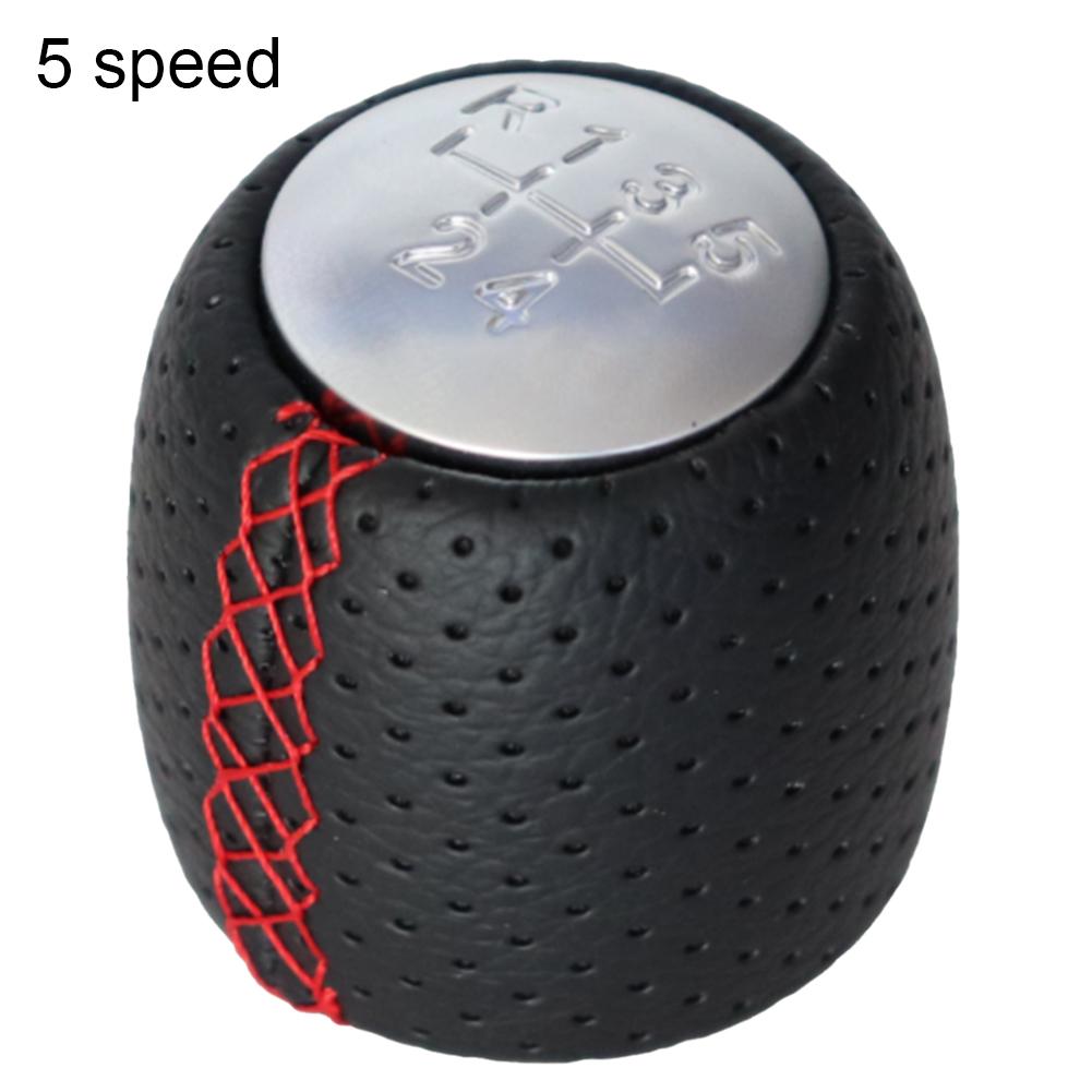 Driving Experience Improvement Shift Lever Stylish Gear Shift Knob Chrome Silver 5 6-speed Cap Chrome Silver Finish