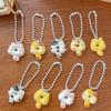 Cartoon Cute Donut Cat Pendant Keychain Phone Lanyard Charm Strap Bag Charm Animal Pendant for Student Backpack Bag Charm Gift