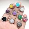 10 Round Rhinestone Pendants Made from Ore, Suitable for Bracelets, Necklaces, Jewelry Making, and Decorative Pendants