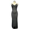 European and American Women's Clothing 2026 Summer Transparent Long Dress Slim Fit Solid Color Sexy Sleeveless Suspender Lace Dress Women