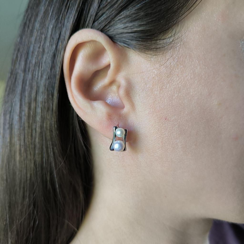 Серебряные серьги с натуральным жемчугом 4.75ct (2184416)