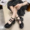 Sapatos femininos clássicos mary janes fivela cinta salto alto dedo do pé redondo sapatos oxford para mulheres bombas de plataforma sólida plus size