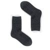 Abiruz Women's Solid Cable Wool Socks Charcoal