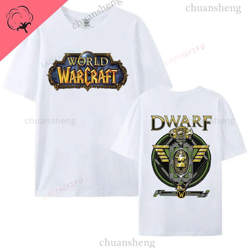 World of Warcraft T-Shirt Hiphop Spiel Gedrucktes T-Shirt Oberteil Locker Komfort Kleidung Sommer Unisex Heißer Verkauf T-Shirts 100% Baumwolle