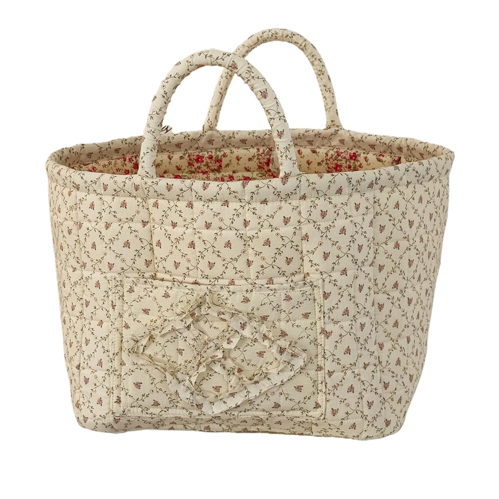 

Pastoral Style Fabric Storage Basket Stackable Washable Sundries Storage Organizer Foldable Underwear Debris Organizing Frame