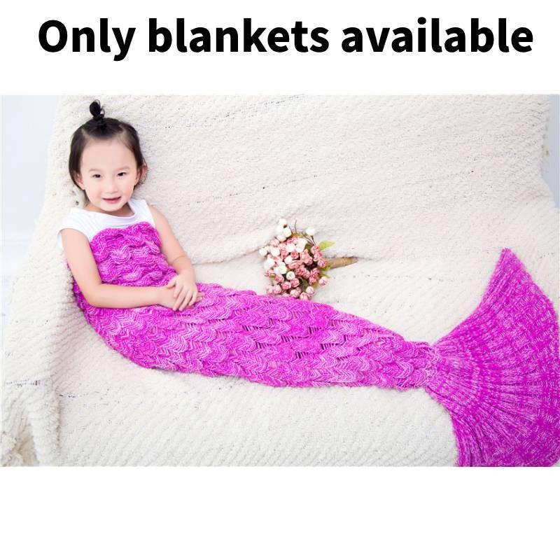 Scale Vintage Fish Pattern Mermaid Woollen Blanket Knitted Cozy Autum Spring