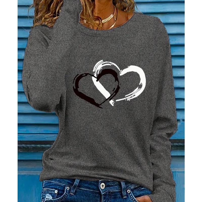2025 Autumn & Winter Women's New Casual Crew Neck Long Sleeve Top 3D Christmas Pattern