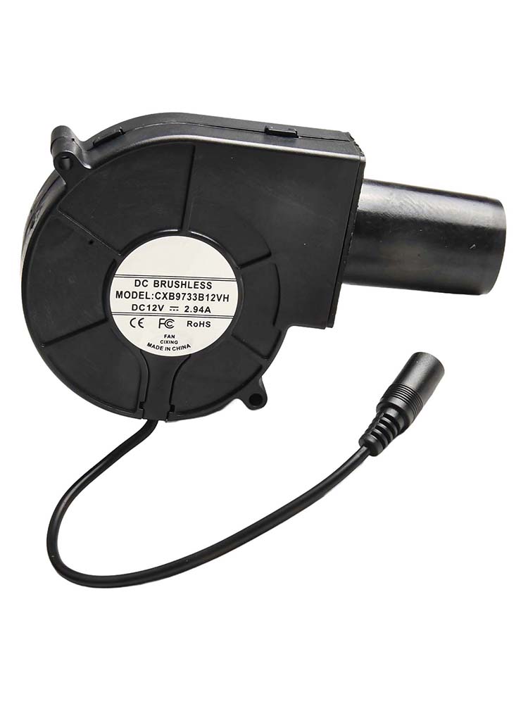 9733 DC12V 2 7A Blower Fan with Double Ball Bearings for Firewood BBQ Stove Charcoal Chimneys and Indoor Fireplaces