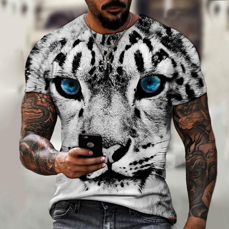 

Summer T-shirt 3D printed short sleeved top, breathable and fashionable S