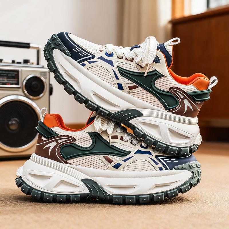 Men's shoes summer new retro sports style dad shoes platform mesh breathable casual running shoes trendy shoes men's shoes