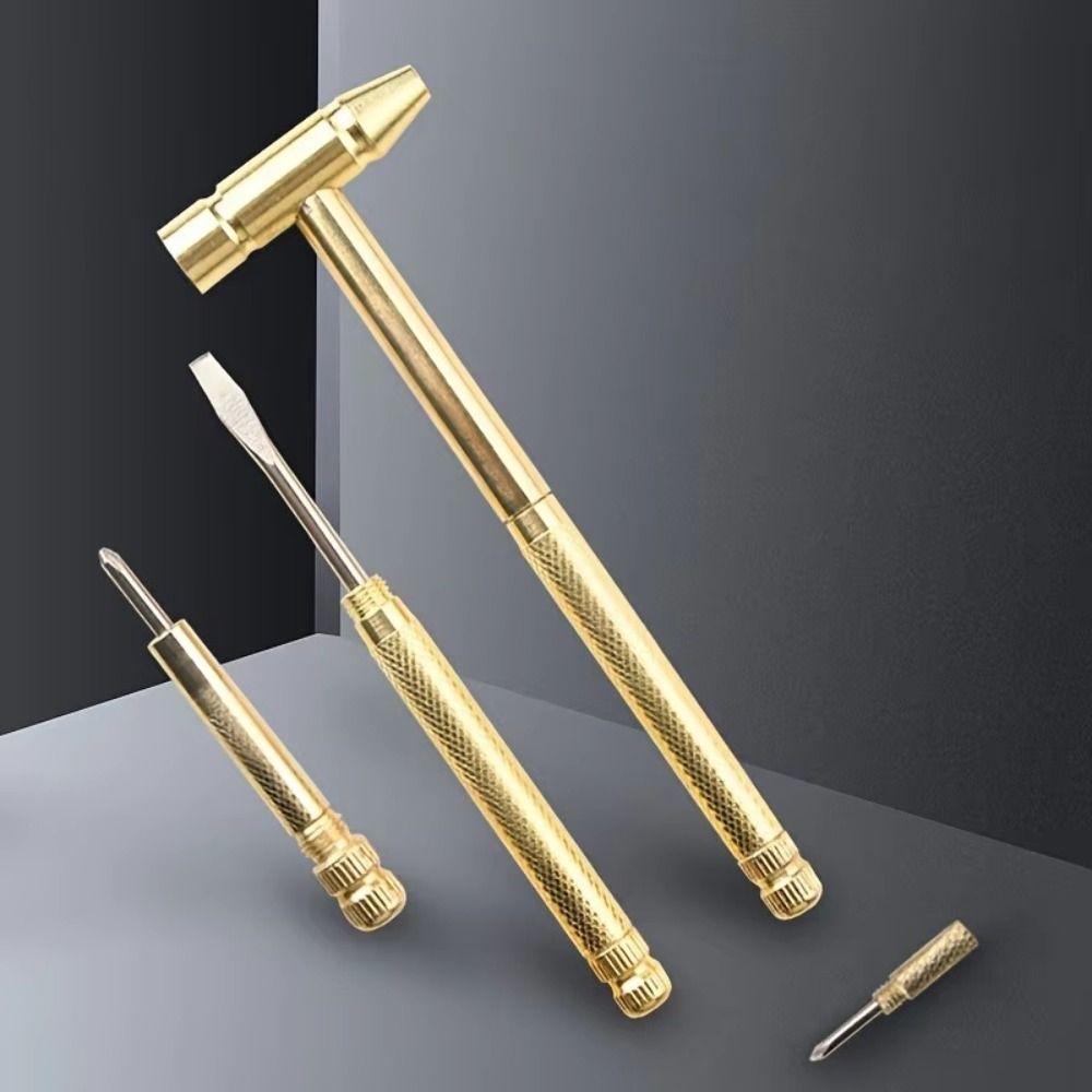 Gold Color Mini Craft Hammer Detachable Multi-function Hammer Mini Tool Hand Tool DIY Projects