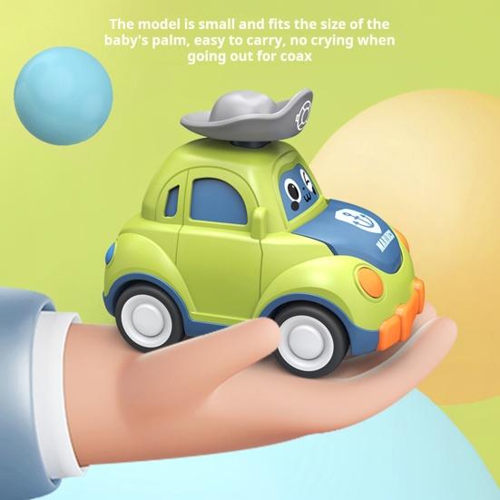 Děti Cartoon Expression Hračka do auta Stiskněte Go Setrvačný pohon Zatáhněte zpět Děti Model vozidla Vzdělávací Truck Hračka Batolata Kluci Dívky Dárek