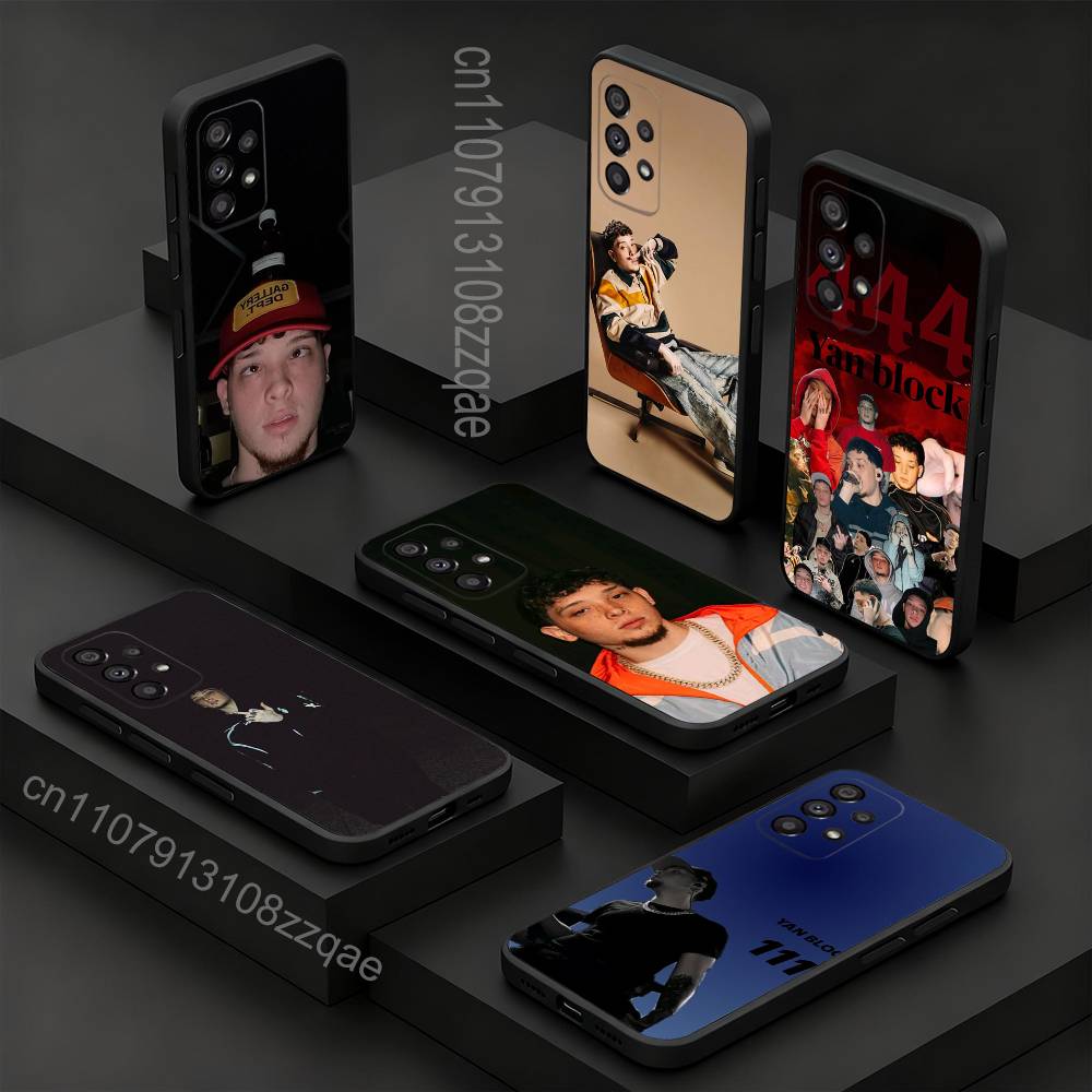 Yan Block 111 444 Cool Phone Case For Samsung S 9,10,21,30,22,23,24,25,26,Ultra,Plus,Lite,FE,4,5G Black Soft Precise