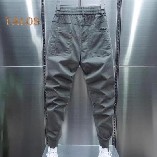 Pánské Cargo Kalhoty Volné Stahovací šňůrka na kotníky Pružný pas Jednobarevné Více kapes Fitness Streetwear Outdoor Cestování Sportovní kalhoty