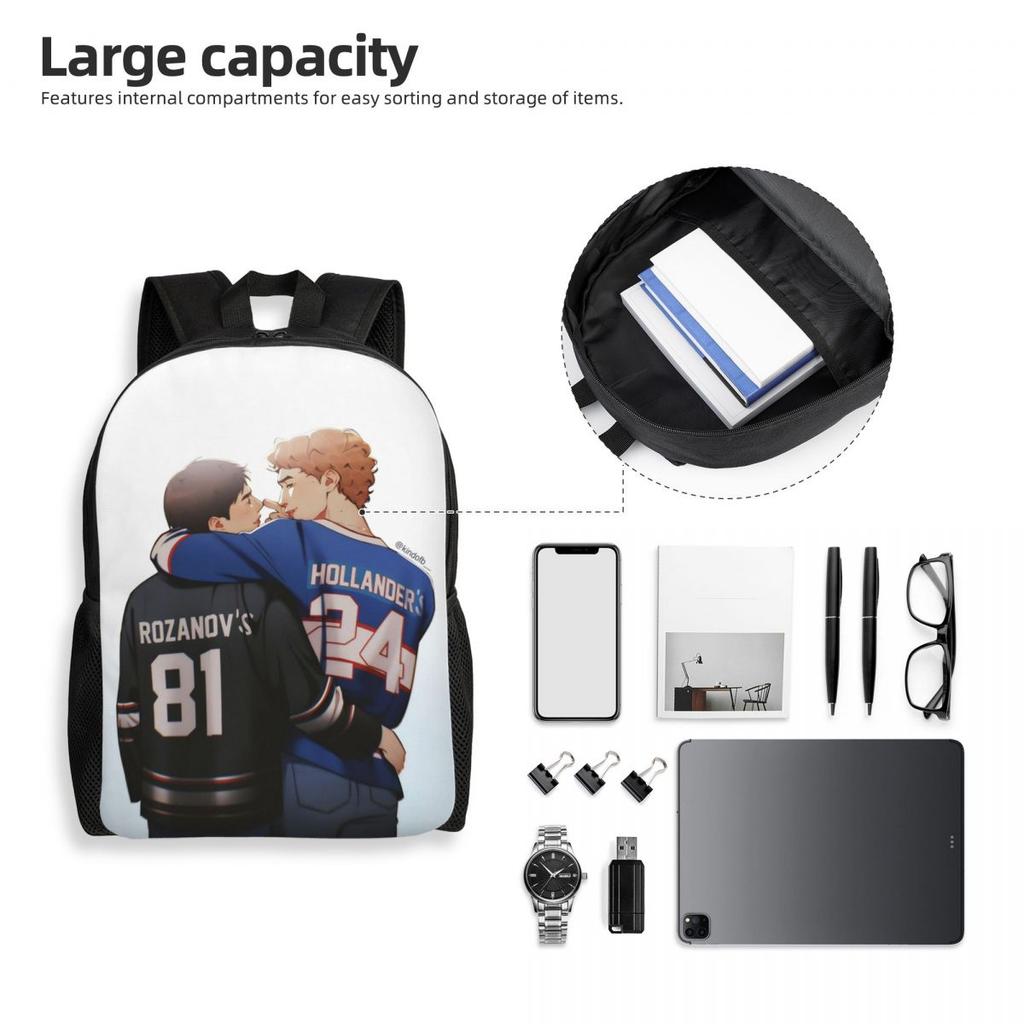 Heated Rivalry Humorous Kid Backpack for Kids Girls Boys Hollander and Ilya Rozanov Backpacks Kawaii Preschool Child Bookbag