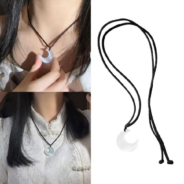 Fashion Clavicle Chain Crystal Crescent Moon Pendant Necklace Chocker Jewelry