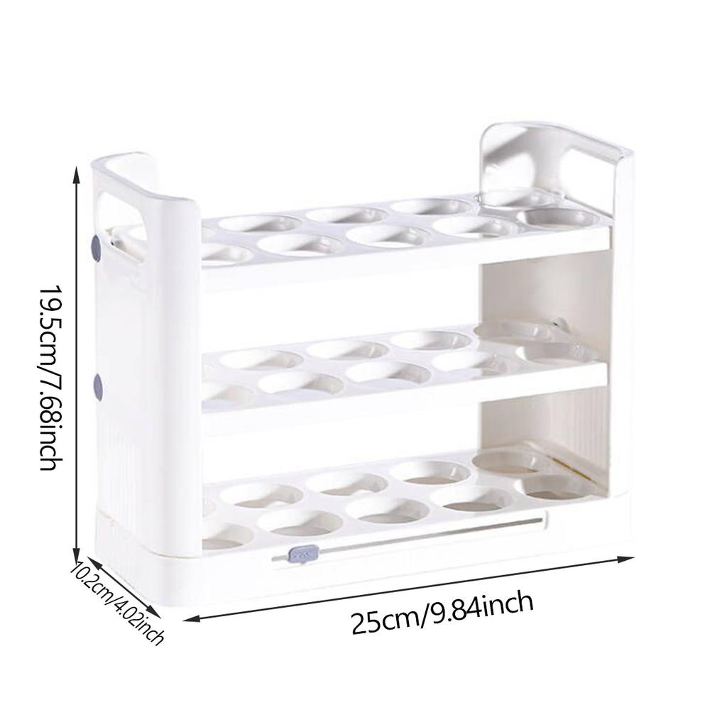 1pc-Egg Storage Box Special Narrow Multi-layer Flip Egg Box for The Side Door of The Refrigerator Egg Tray Artifact