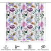 Delightful Floral Shower Curtain Bathroom Decor With Purple Blue Flowers Waterproof Fabric – Perfect Addition For Your Bathtub (