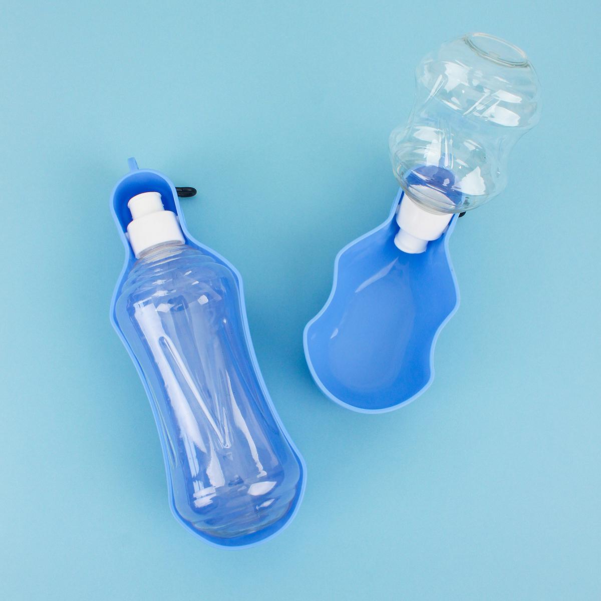 

250/500 мл бутылка для воды для собак складная поилка пластиковая портативная бутылка для воды домашние животные на открытом воздухе путешествия питьевая вода кормушка миска для собак M-500ml