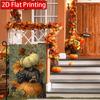 2D Flat - 2D Flat Autumn Harvest Thanksgiving Pumpkin And Turkey Garden Flag_1-28X40 Inch Outdoor Garden Flag Double-Sided Home Decoration Courtyard D