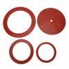 4pcs Red Color Casting Machine Gasket Rubber Material Vacuum Casting Gasket  Jewelry Casting