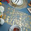 Table Runner Roll, Glitter Gold Foil Mesh Table Runner Decorative Dining Table Centerpiece for Party, Wedding, Baby Shower, Christmas