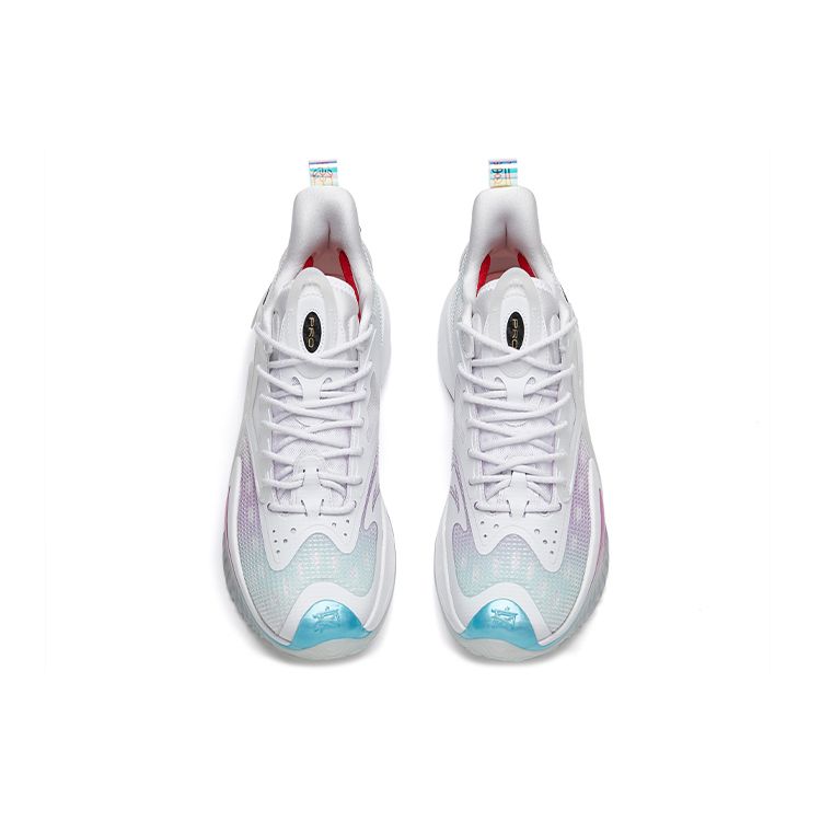 Anta Crazy Tide 3 Pro Nitrogen Technology Mid-Top Basketball Shoes Men Sneakers White Blue Purple 112141651S-1