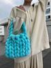 Xiaohongshu Velvet DIY Handmade Woven Crystal Yarn Handheld Messenger Bag