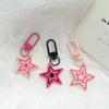 Rose Red Five-Pointed Star Pendant Cool Sweet Pink Star Keyring Y2k Star Key Chains  Car Ornaments