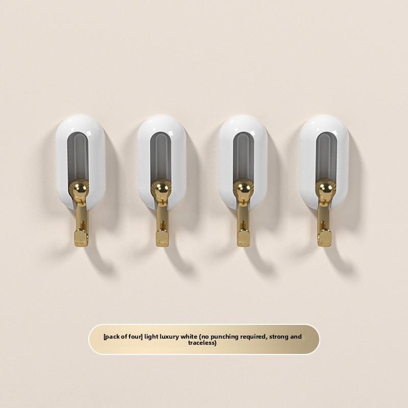 

4 шт. вращающихся крючка без пробивания отверстий, настенная вешалка, несущая нагрузку, кухонная настенная, несущая нагрузку, за входной дверью, для школьного рюкзака 4PCS белый