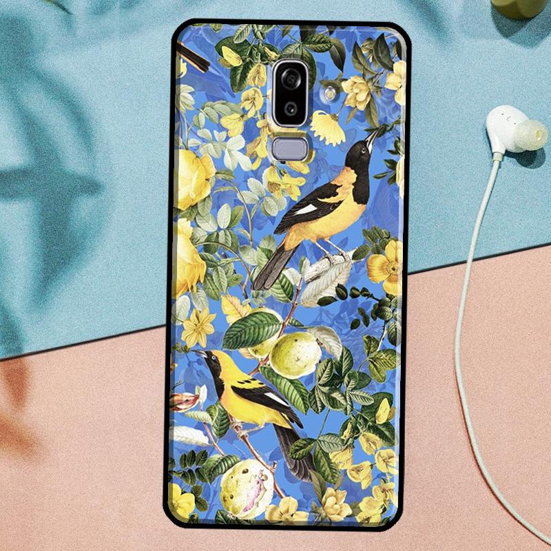 Garden Birds Case For Samsung Galaxy J3 J5 J7 2017 A3 A5 2016 A6 A8 J2 J8 A7 A9 2018 J4 J6 Plus Cover