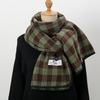 Retro Plaid Printed Pashmina Shawl Scarf For Woman Winter Warmer Scarves Korean Style Neckerchief Christmas Gift Muffler