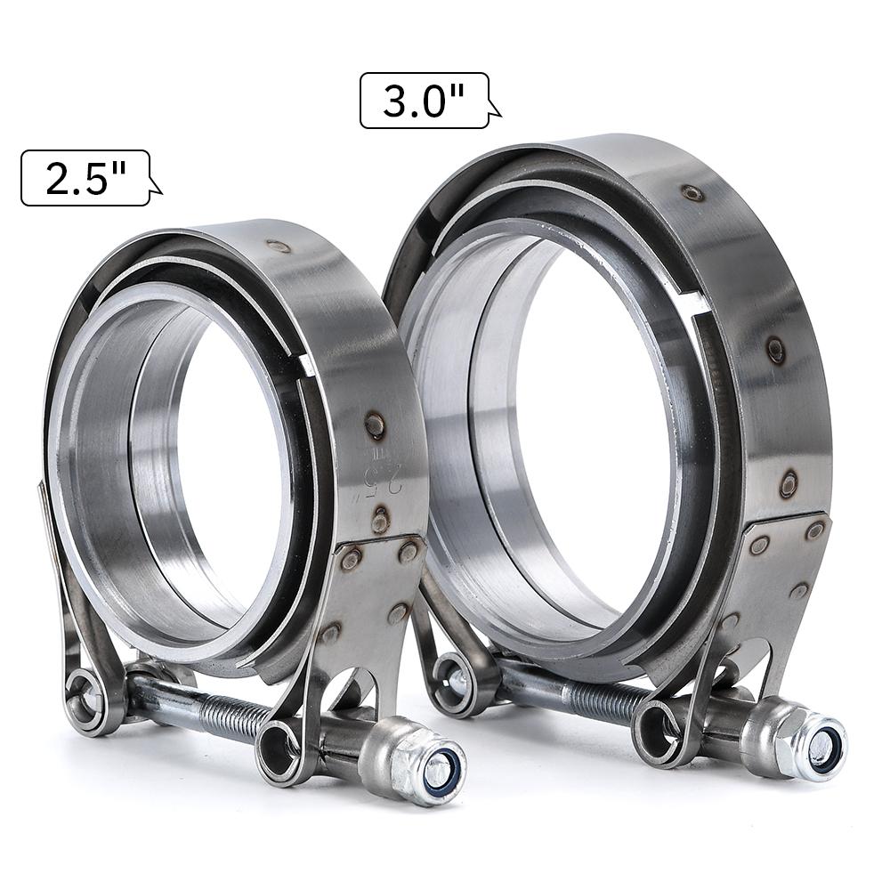 V Band Exhaust Clamp 2.5 Inch 3 Inch 63mm 76mm Exhaust Male And Female Flange Vband Clamp V-Band Muffler Clamp