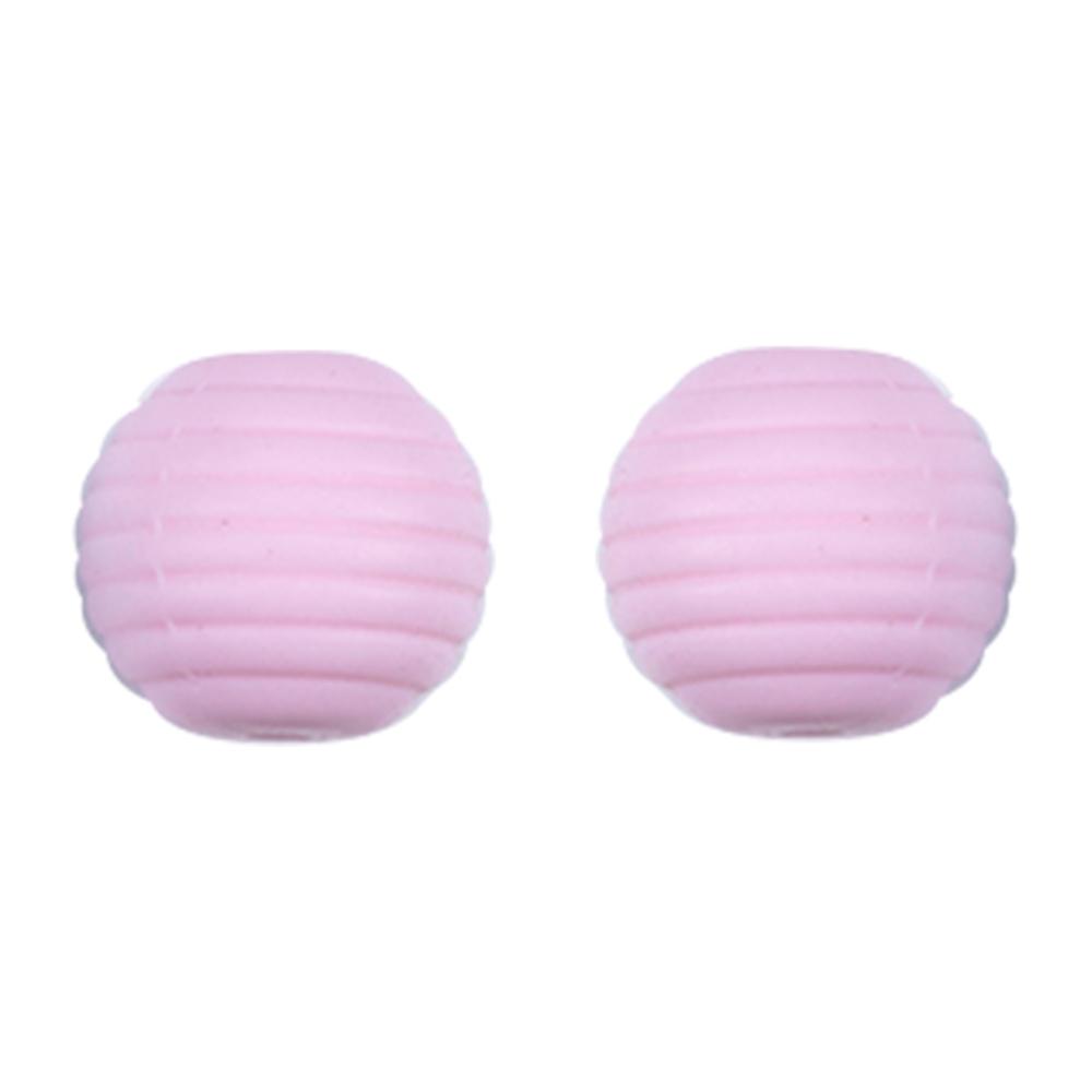 Kovict 25Pcs Threaded Silicone Beads 15mm Round Beehive Spiral Beads DIY Bracelet Necklace Accessories For Jewelry Marking