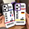 Travel Air Ticket Label Shockproof Phone Case for Xiaomi Redmi Note 15 14 13 12 Pro Plus 11 11S 11T 5G Cover Anti Fall Fundas