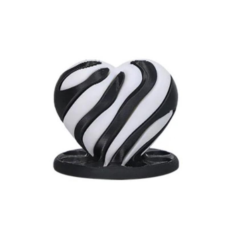 

1 Piece Decompression Spinning Structure Stress Relief Toys 3D Printed Spiral Impossible Heart Passthrough Fidget Toy