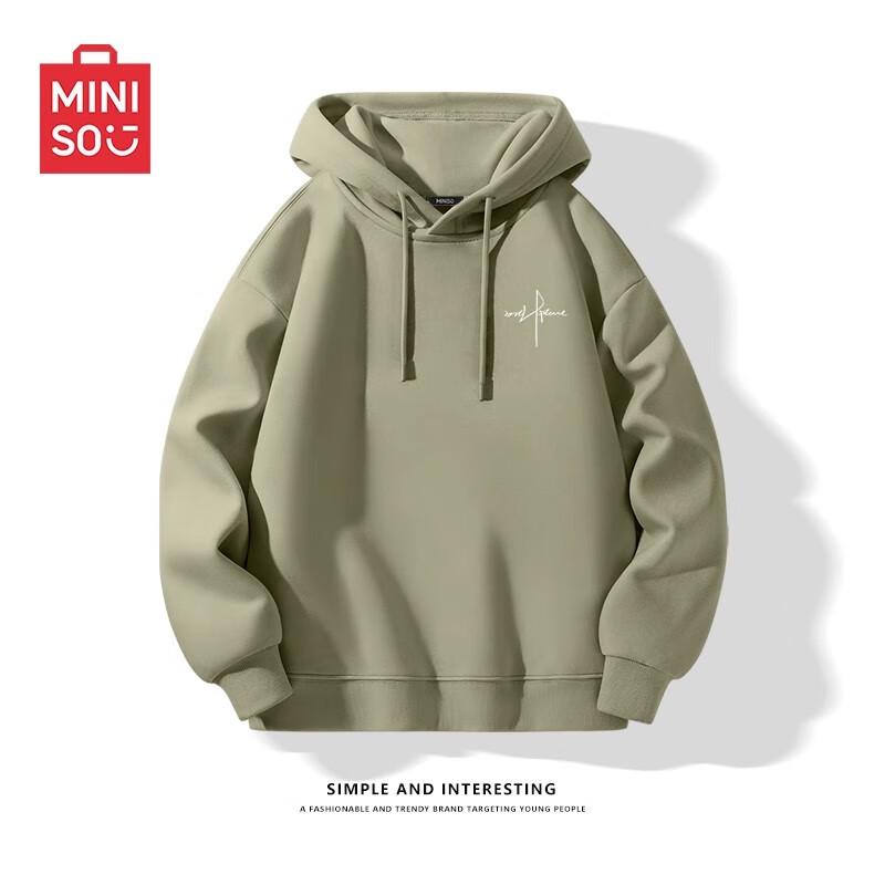 

MINISO Men s Heavyweight Hooded Pullover Sweatshirt XL