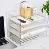2PC A4 File Storage Box Multi-functional Desktop Organizer For Office And Home Student Dormitory Desk Shelf Bookcase 33*25*14cm