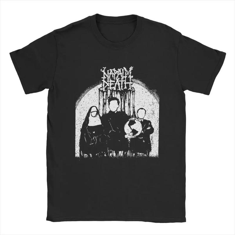 Camisetas Napalm Death Masculinas De Algod?o Puro, Camiseta S разноцветный