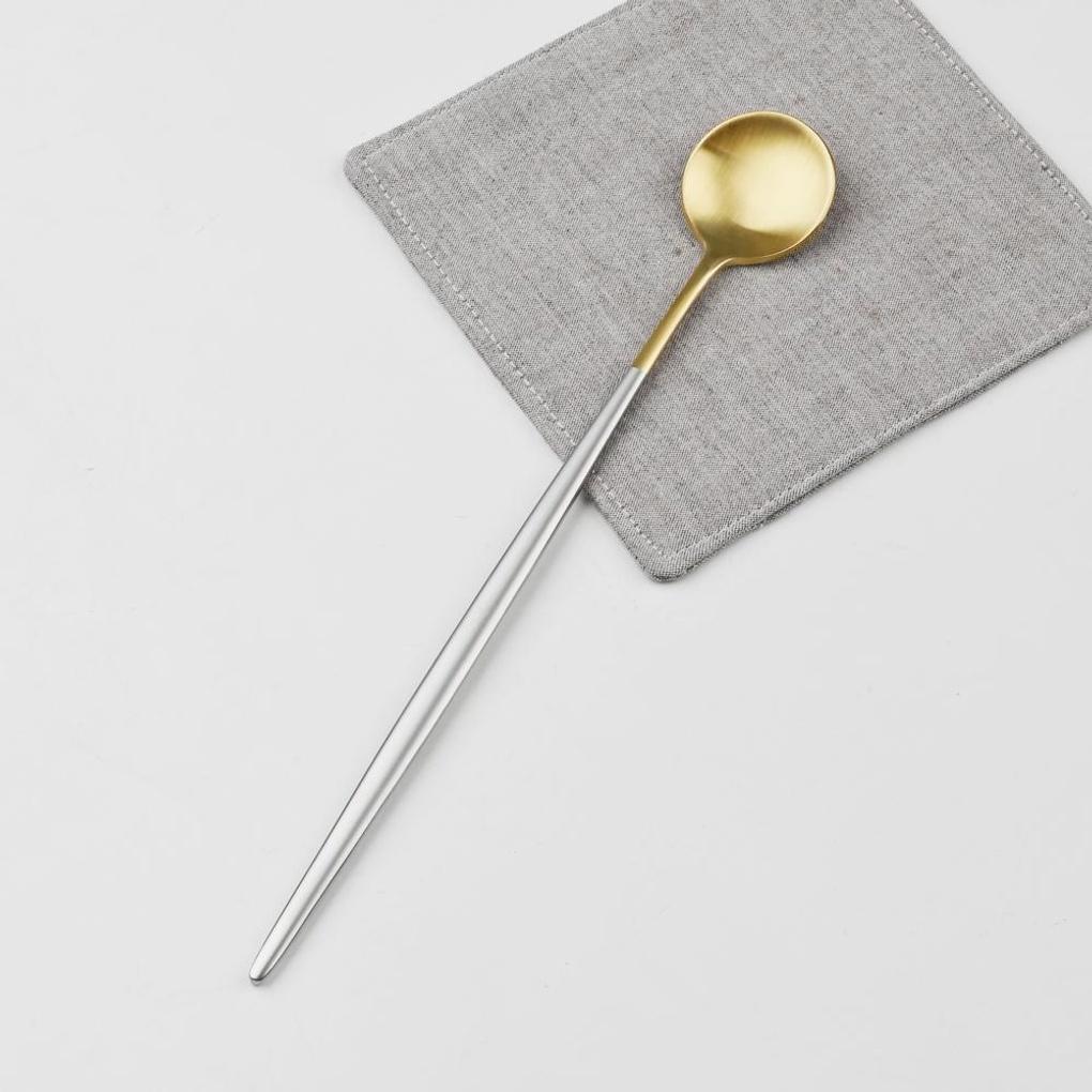 

Abella Matte Stainless Steel Long Teaspoon Two-Tone