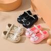 EVA Girls Princess Bow Loafers - Chinese Style, Soft Sole, Non-slip Shoes for Spring/Autumn
