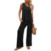 Women Sleeveless Tank Top and Wide Leg Pants Two Piece Set Casual Lounge Wear Travel Vacation Outfit Soft Fabric Relaxed Fit