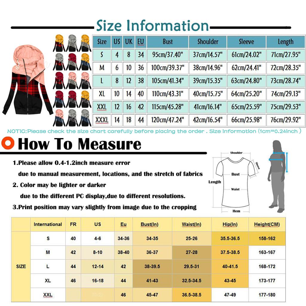 Women's Fashion Casual Zipper Hoodie Color Matching Long Sleeve Drawstring Coat