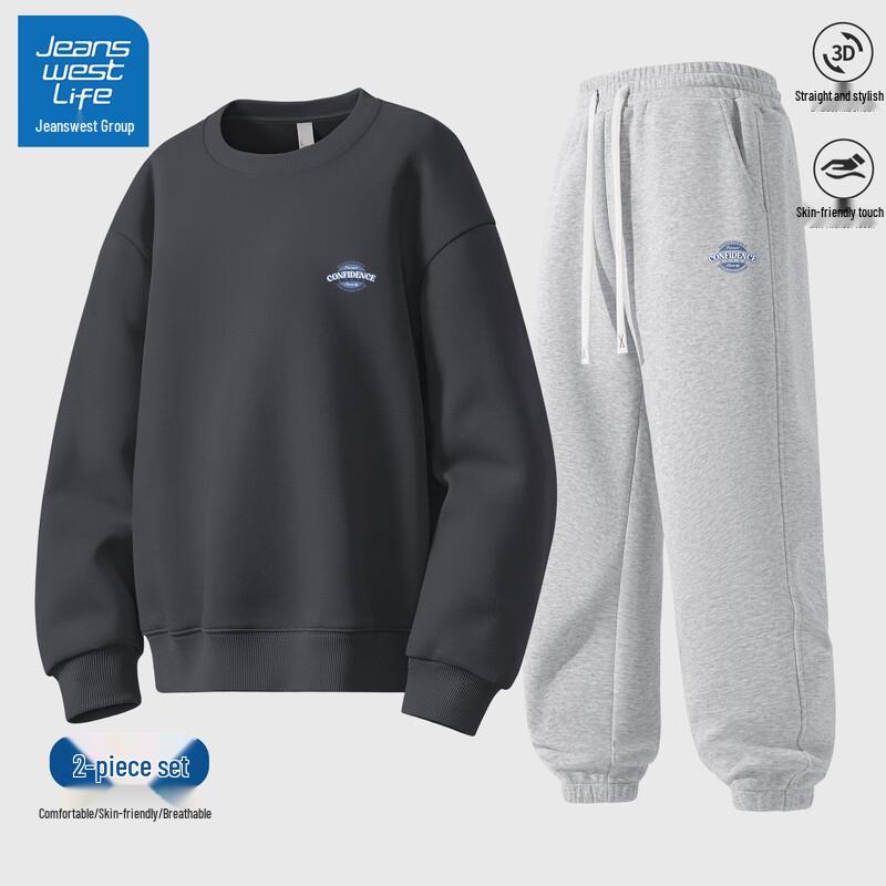 JEANSWEST LIFE Мужской комплект: оверсайз толстовка и спортивные штаны M