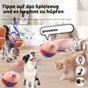 Vibrierendes Hundespielzeug Wiederaufladbarer Teaser für Haustierkatzen Hunde Interaktiver Plüsch-Schweinchenball mit Hüpfen und Soundeffekt