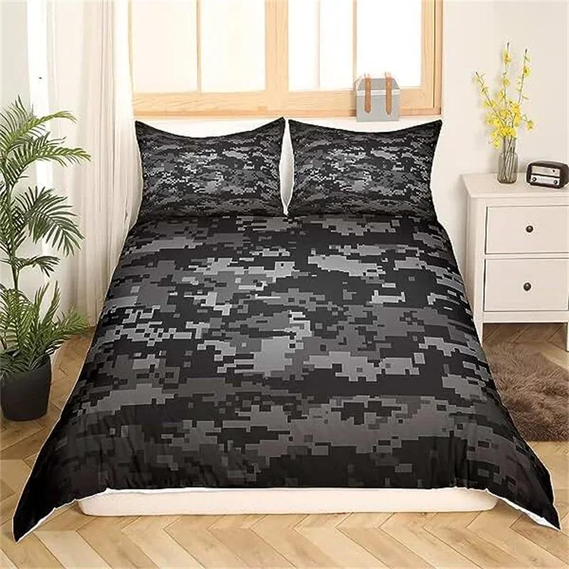 Camouflage Duvet Cover American Patriotic Flag Comforter Polyester Bedding Set Usa Stars Stripes For Boys Kids Teens Adult